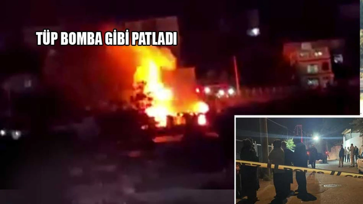  Mutfak tüpü bomba gibi patladı