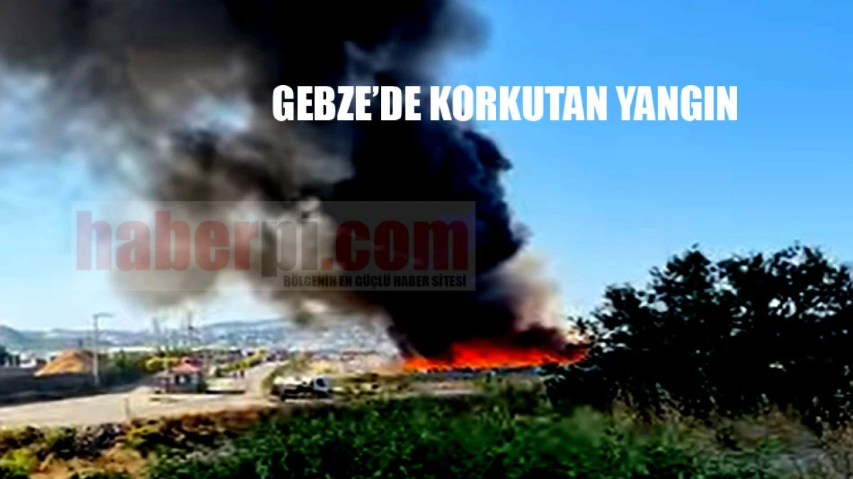 Gebze'de korkutan yangın!