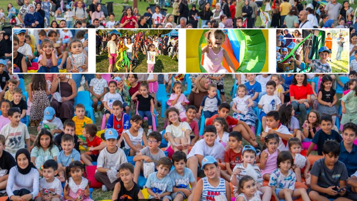 Kocaeli'de çocuklar doyasıya eğlendi