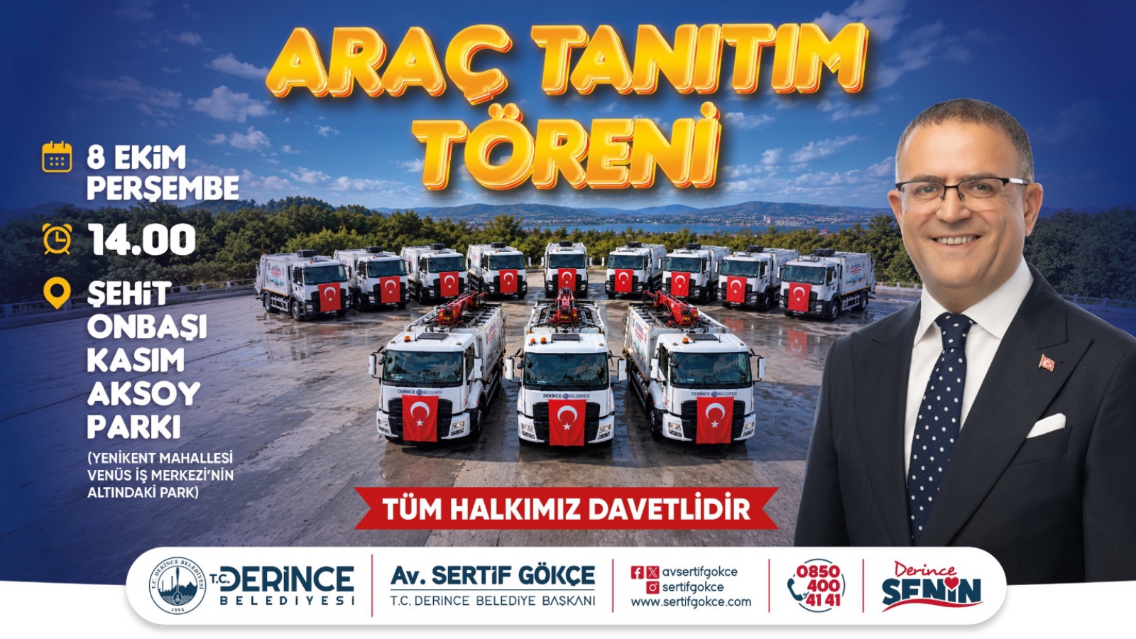 Derince Belediye Başkanı Sertif Gökçe’den davet