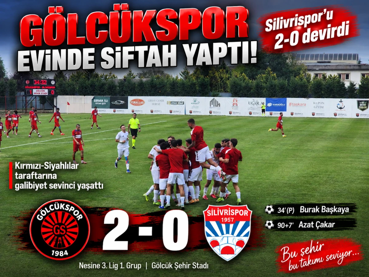 Gölcükspor evinde siftah yaptı: Silivrispor’u 2-0 devirdi