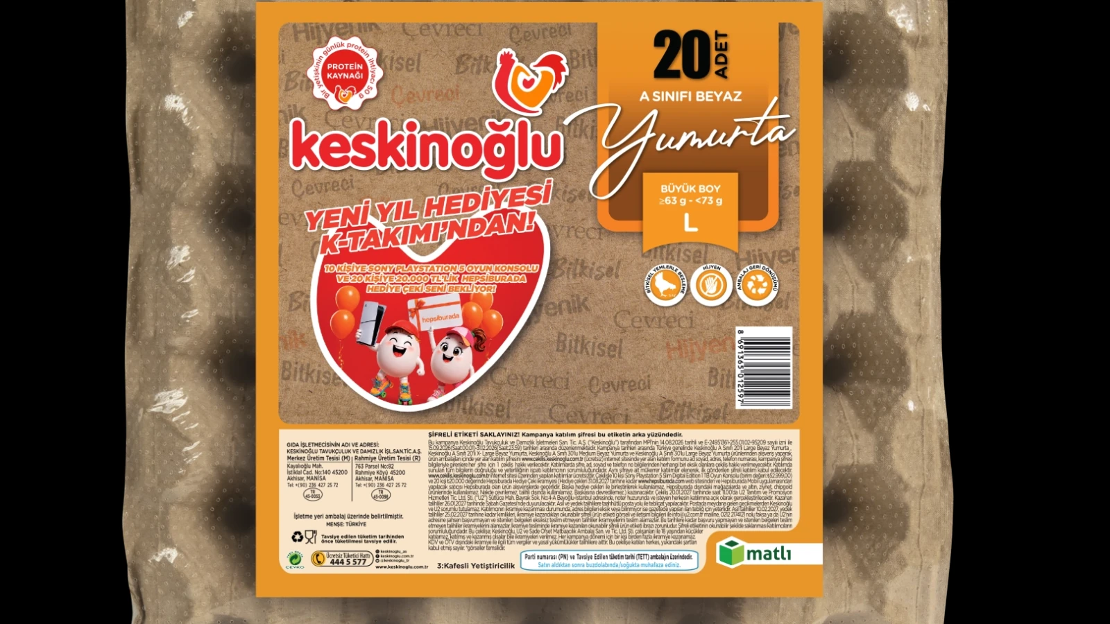 Keskinoğlu Yumurta Alışverişi Yeni Yıl Hediyeleri Kazandırıyor 