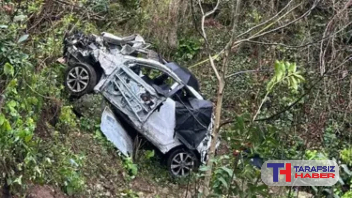 Yamaçtan yuvarlanan otomobilde öğretmen ve babası hayatını kaybetti